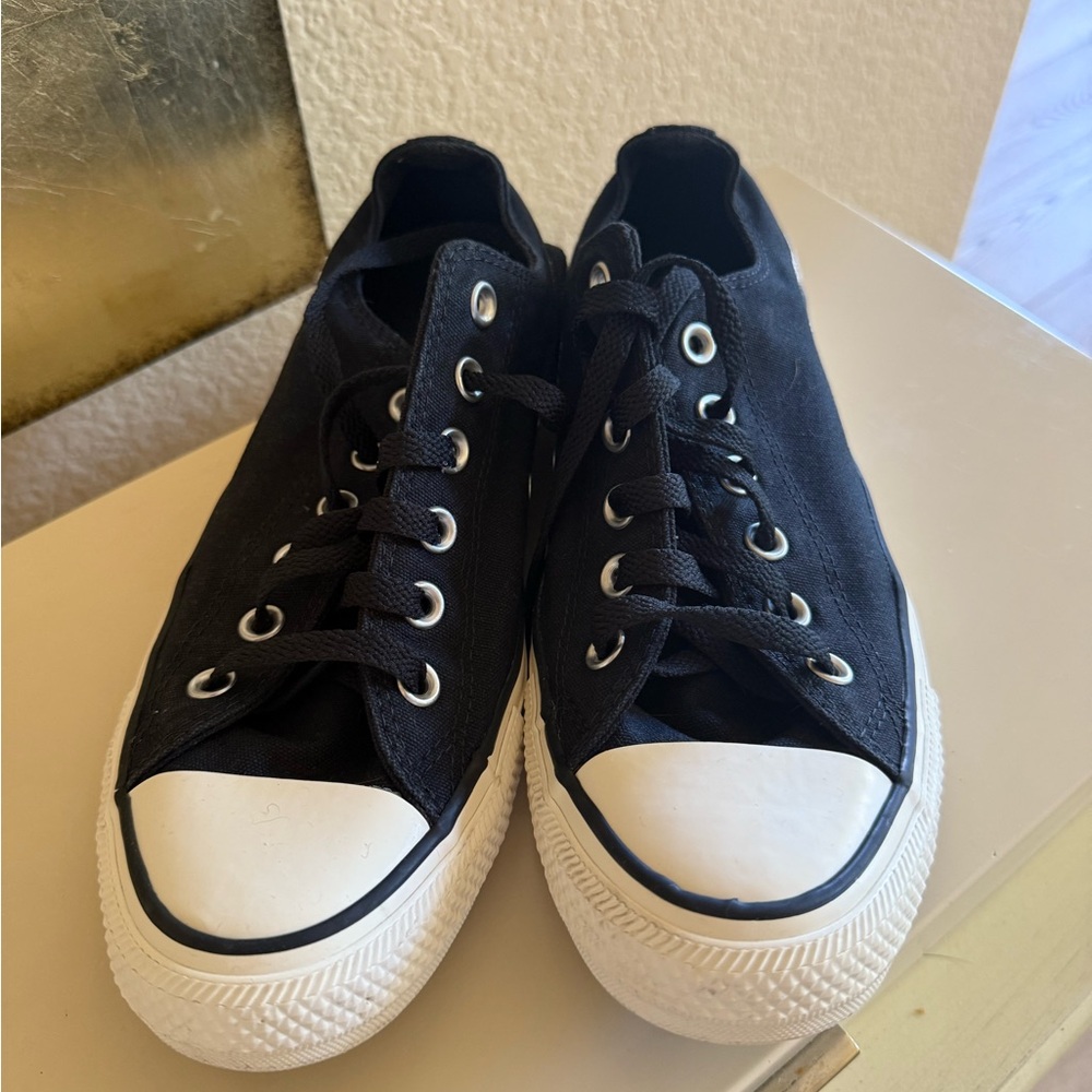 Customized Converse Chuck Taylor Freedom All Stars Black Canvas Sneakers Size 9 - Picture 2 of 5